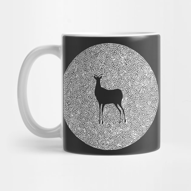 Deer Silhouette Design, Line Art Deer Animal by annagrunduls